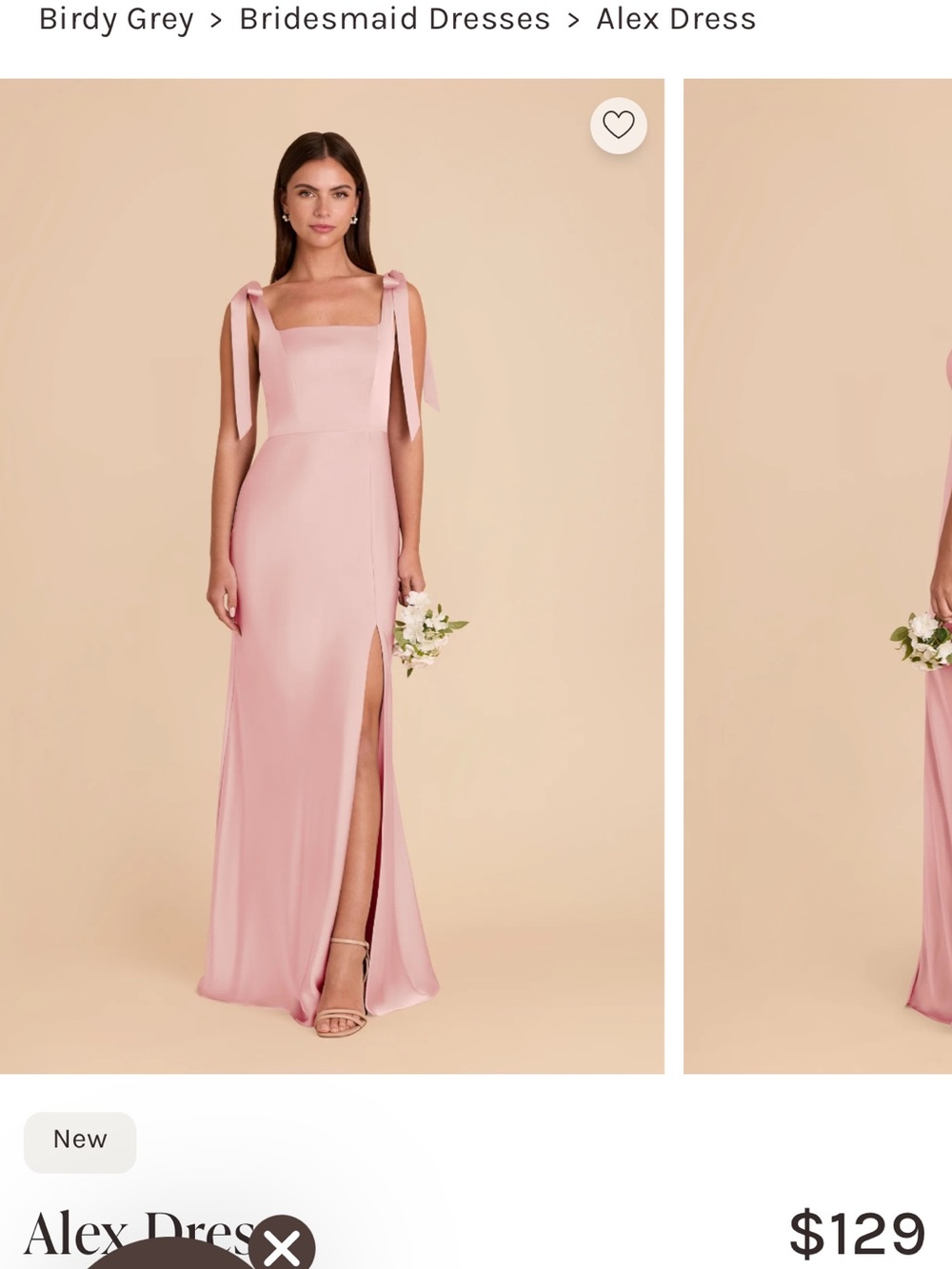 Birdy Grey Alex Maxi Dress in stretch satin fondant Pink